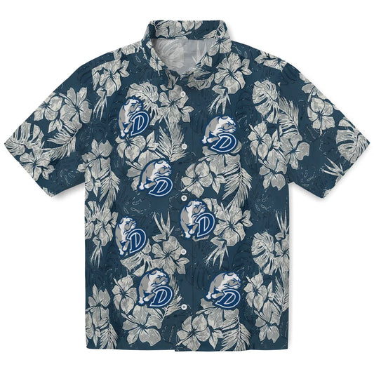 Drake Bulldogs Hawaiian Shirt - Hibiscus Flowers | Moonbestprint