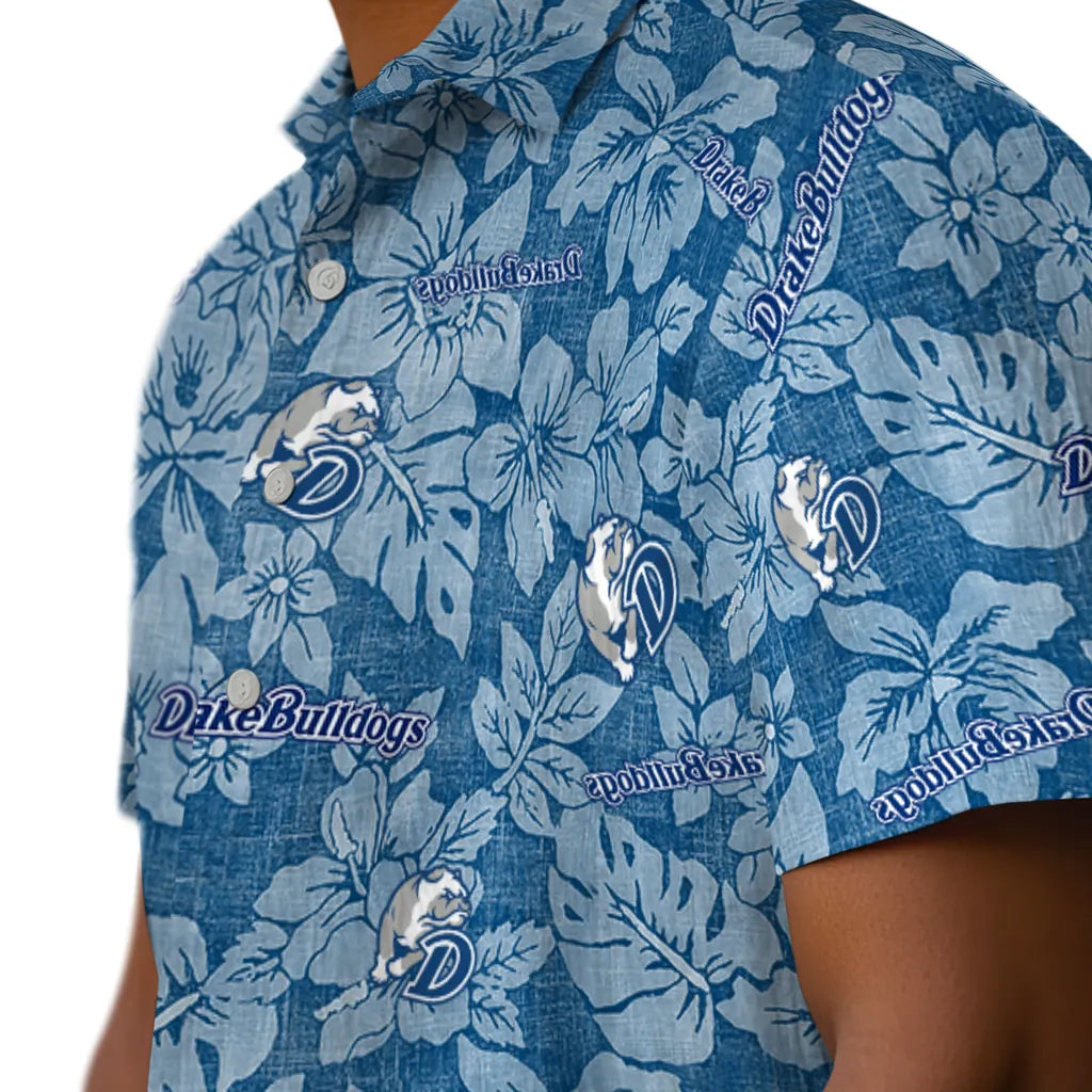 Drake Bulldogs Hawaiian Shirt - Hibiscus Oasis | Moonbestprint