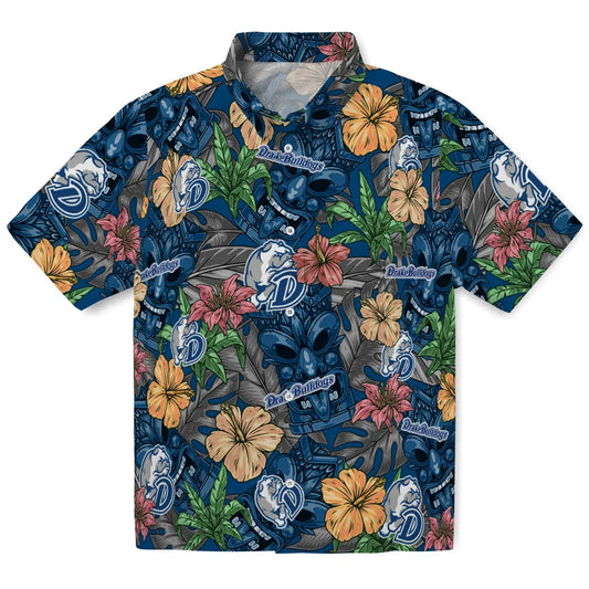 Drake Bulldogs Hawaiian Shirt - Hibiscus Tiki Jungle | Moonbestprint