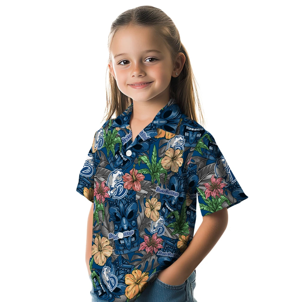 Drake Bulldogs Hawaiian Shirt - Hibiscus Tiki Jungle | Moonbestprint