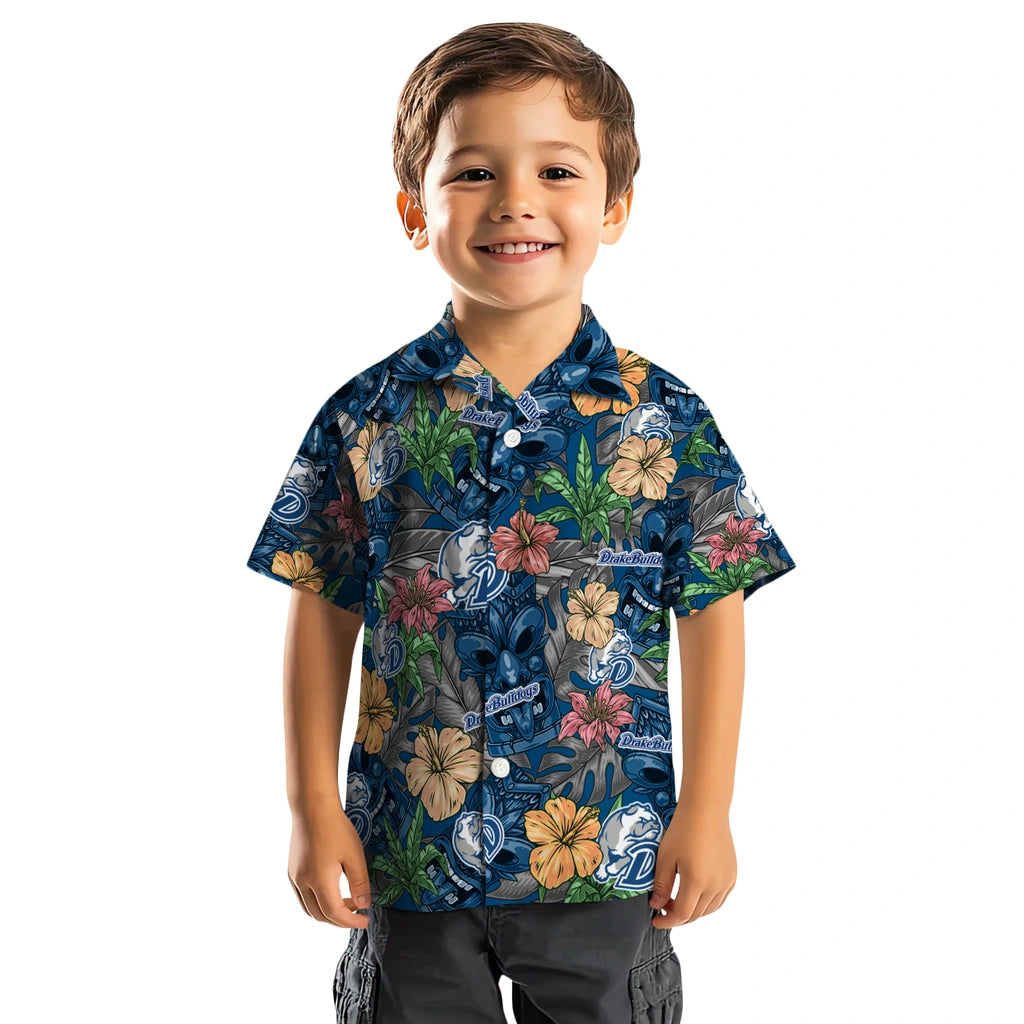 Drake Bulldogs Hawaiian Shirt - Hibiscus Tiki Jungle | Moonbestprint