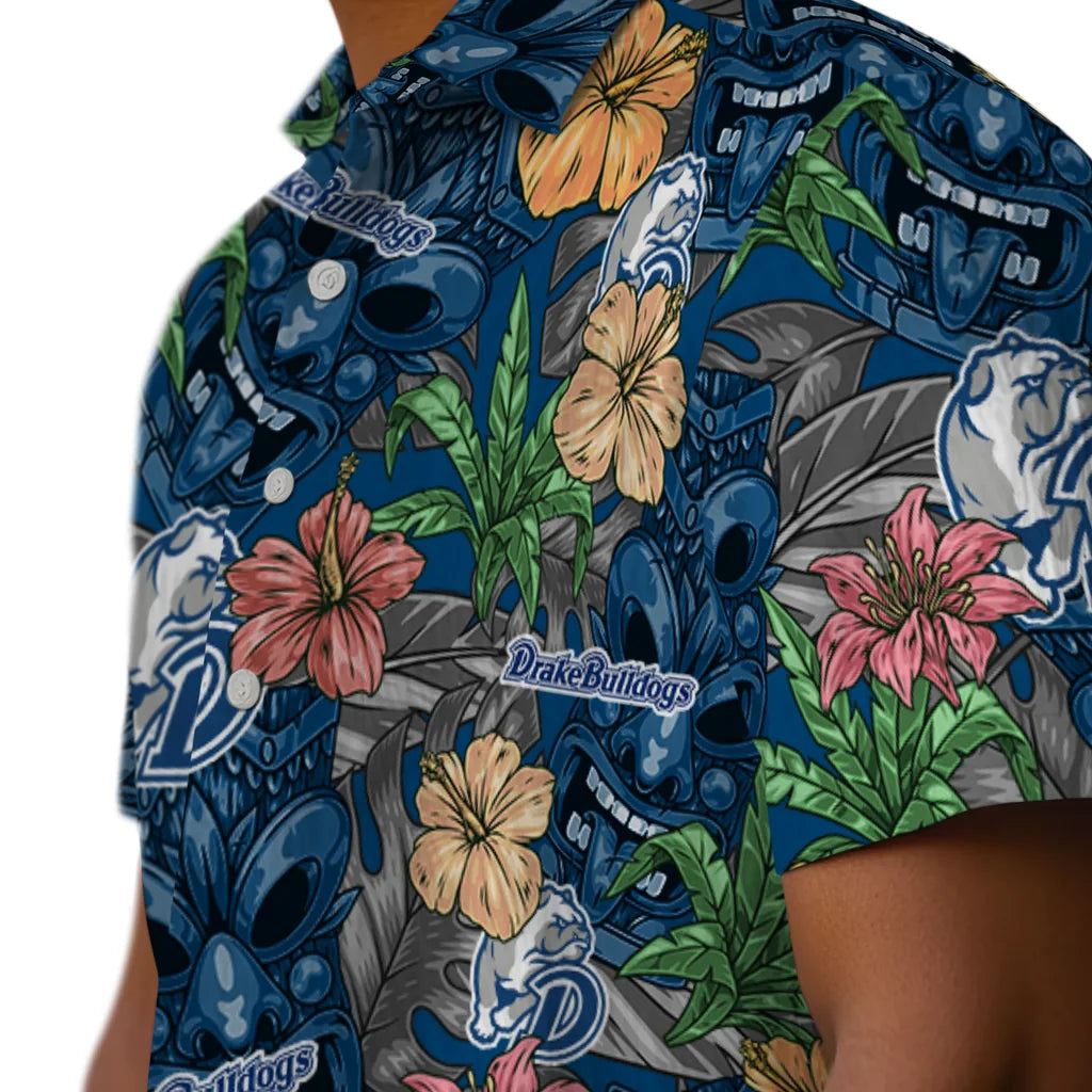 Drake Bulldogs Hawaiian Shirt - Hibiscus Tiki Jungle | Moonbestprint