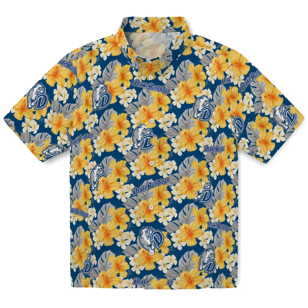 Drake Bulldogs Hawaiian Shirt - Hibiscus Tropics | Moonbestprint