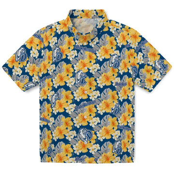 Drake Bulldogs Hawaiian Shirt - Hibiscus Tropics | Moonbestprint