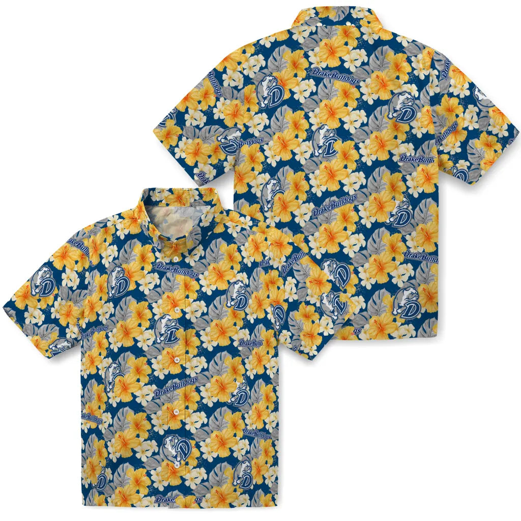 Drake Bulldogs Hawaiian Shirt - Hibiscus Tropics | Moonbestprint