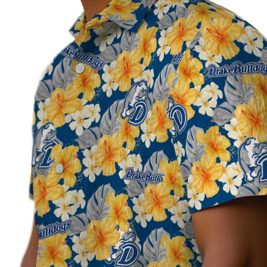 Drake Bulldogs Hawaiian Shirt - Hibiscus Tropics | Moonbestprint