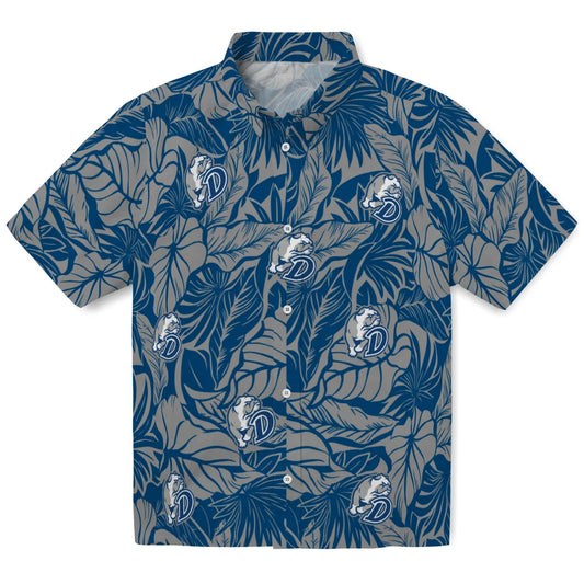 Drake Bulldogs Hawaiian Shirt - Monstera Layer | Moonbestprint