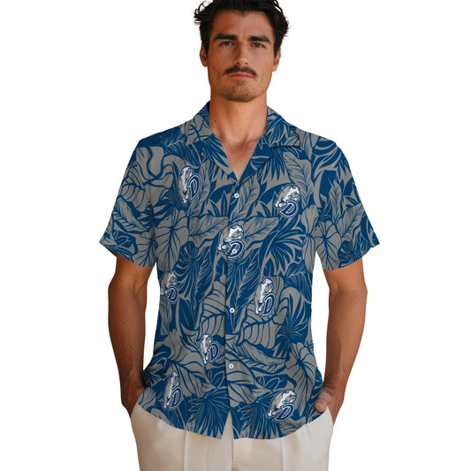 Drake Bulldogs Hawaiian Shirt - Monstera Layer | Moonbestprint