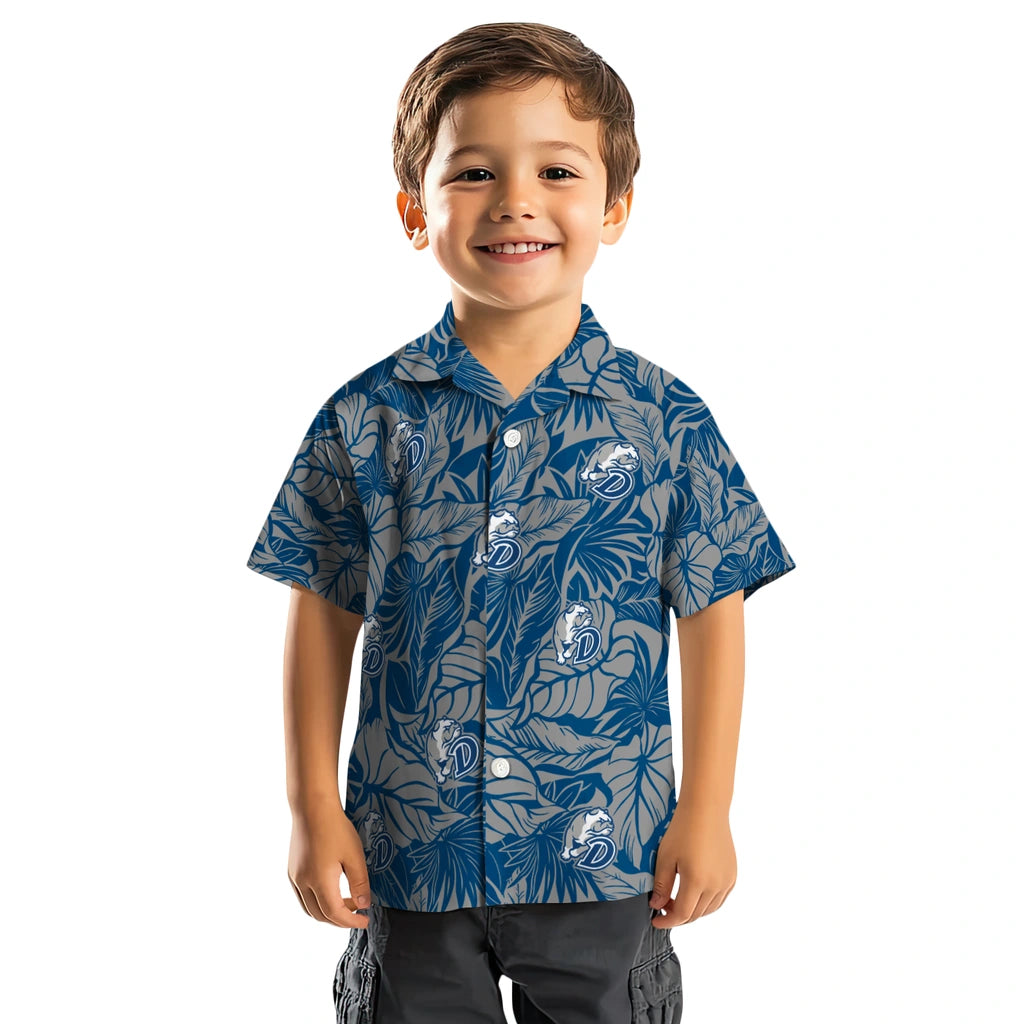 Drake Bulldogs Hawaiian Shirt - Monstera Layer | Moonbestprint