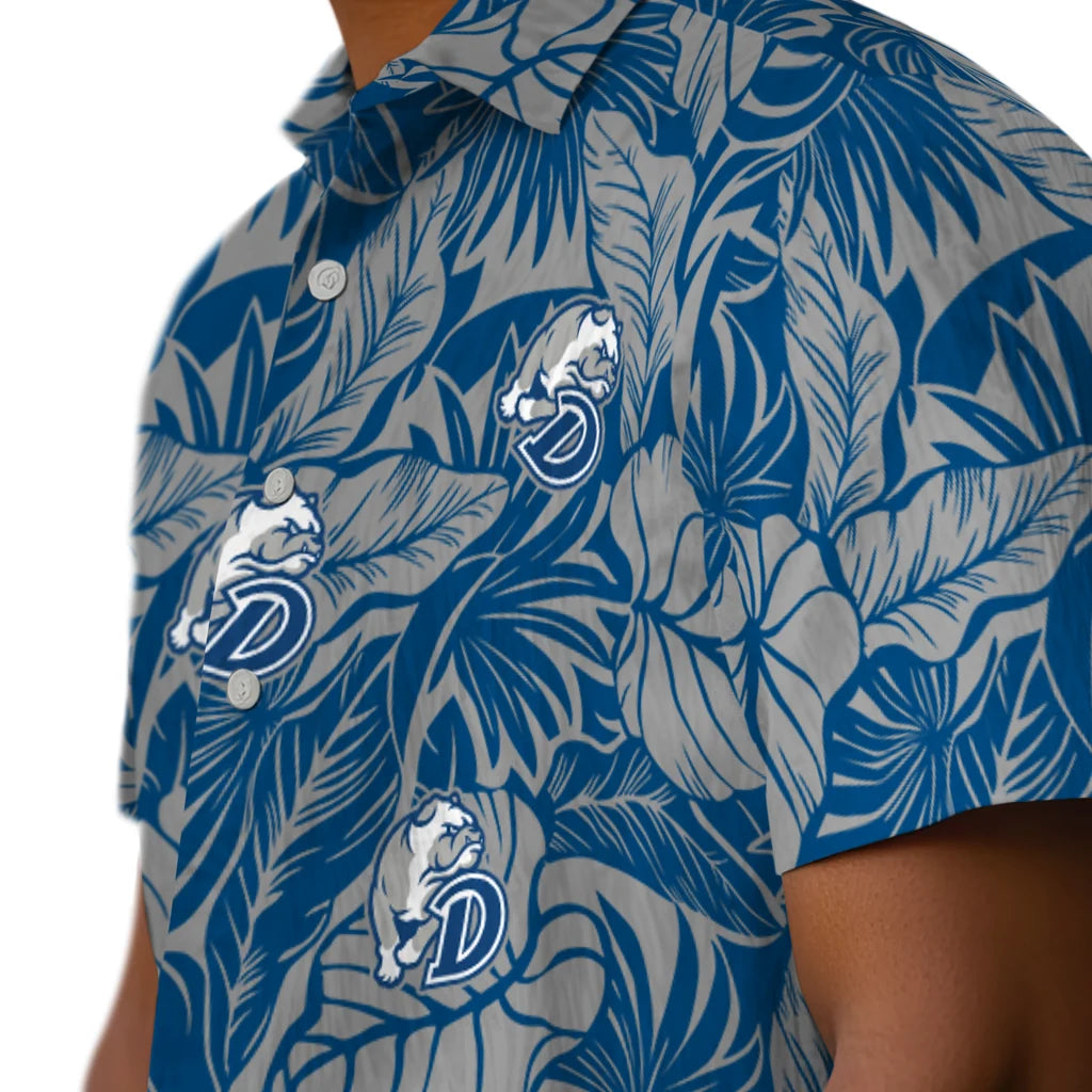 Drake Bulldogs Hawaiian Shirt - Monstera Layer | Moonbestprint