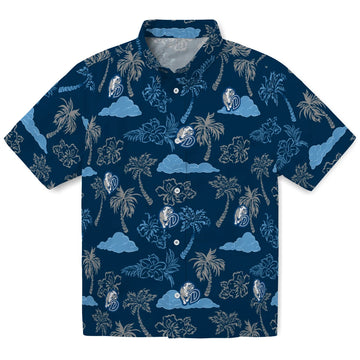 Drake Bulldogs Hawaiian Shirt - Palm And Clouds | Moonbestprint