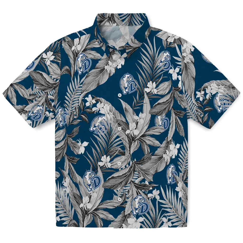 Drake Bulldogs Hawaiian Shirt - Palm Leaves | Moonbestprint