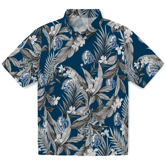Drake Bulldogs Hawaiian Shirt - Palm Leaves | Moonbestprint