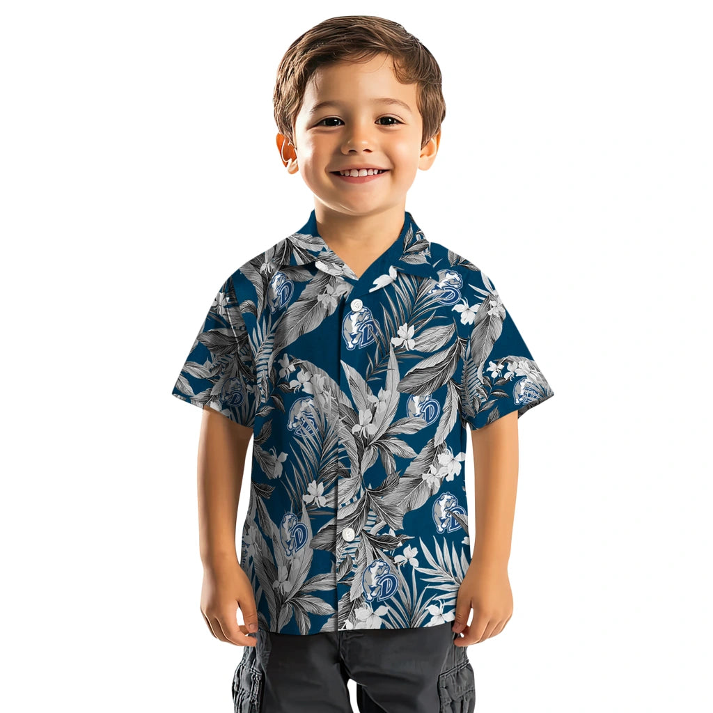Drake Bulldogs Hawaiian Shirt - Palm Leaves | Moonbestprint