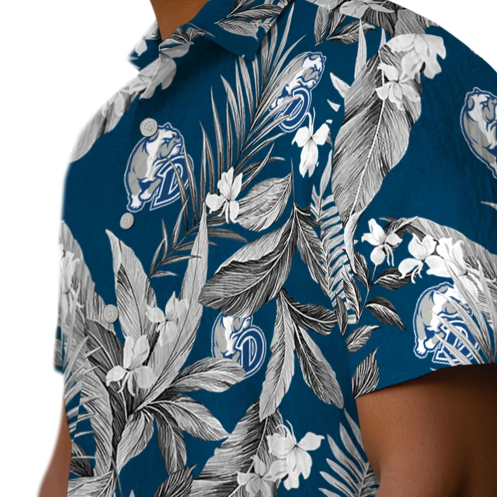 Drake Bulldogs Hawaiian Shirt - Palm Leaves | Moonbestprint