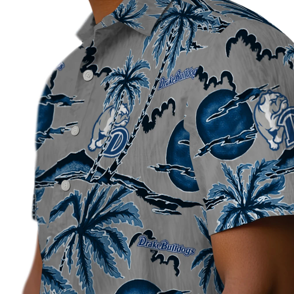 Drake Bulldogs Hawaiian Shirt - Palm Sunset | Moonbestprint