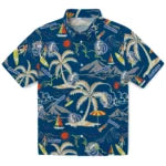 Drake Bulldogs Hawaiian Shirt - Palm Tree Island | Moonbestprint