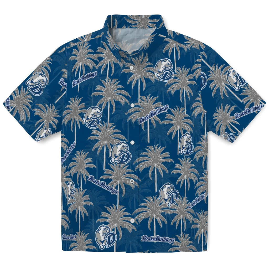 Drake Bulldogs Hawaiian Shirt - Palm Tree Motif | Moonbestprint