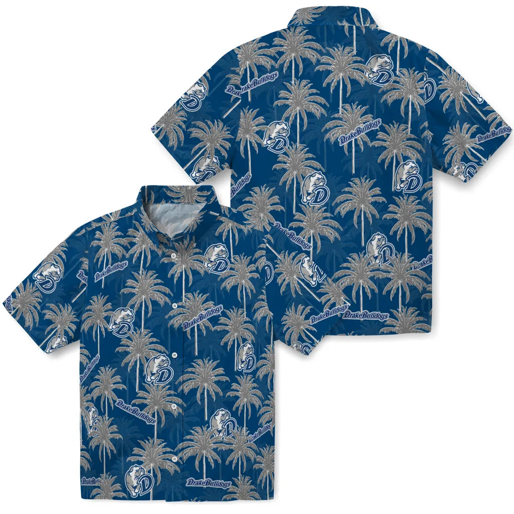 Drake Bulldogs Hawaiian Shirt - Palm Tree Motif | Moonbestprint