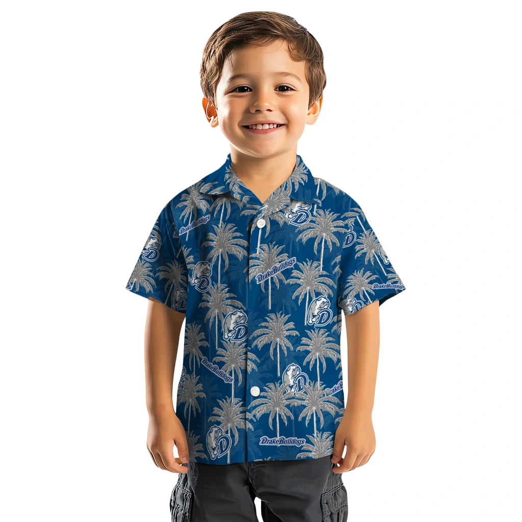 Drake Bulldogs Hawaiian Shirt - Palm Tree Motif | Moonbestprint
