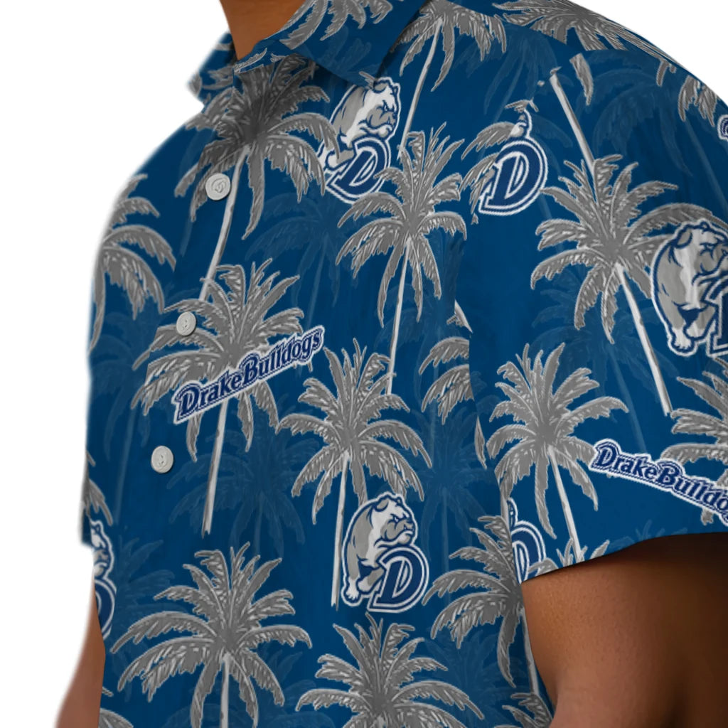 Drake Bulldogs Hawaiian Shirt - Palm Tree Motif | Moonbestprint
