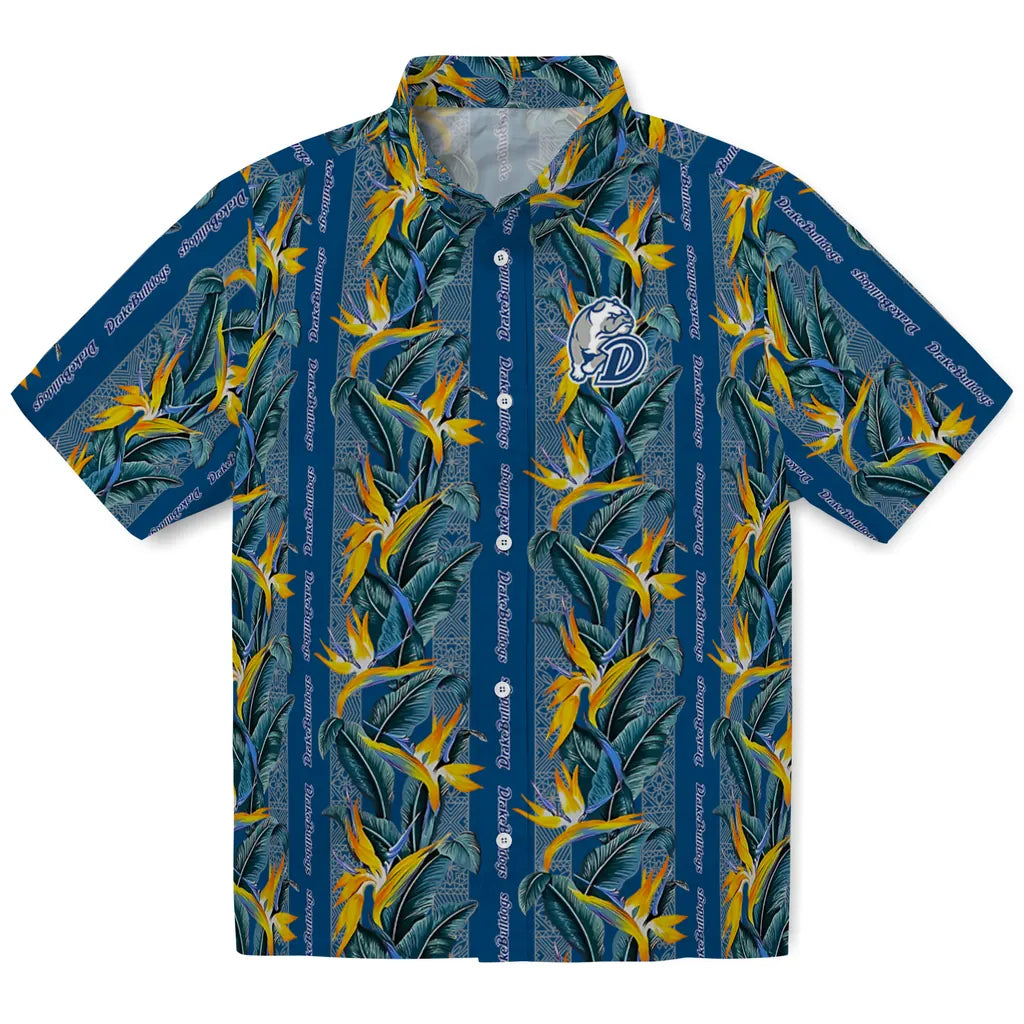 Drake Bulldogs Hawaiian Shirt - Paradise Vines | Moonbestprint