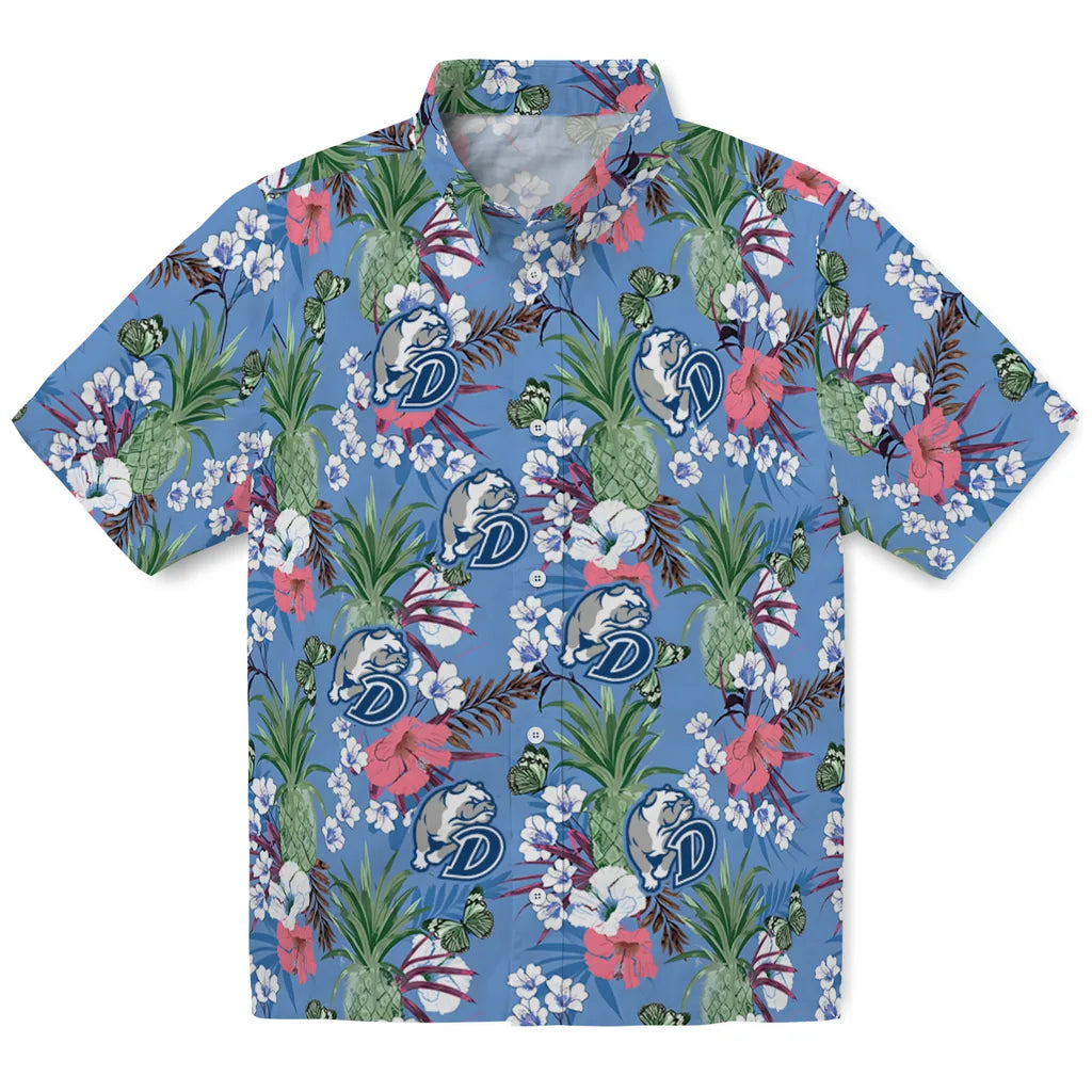 Drake Bulldogs Hawaiian Shirt - Pineapple Bouquet | Moonbestprint