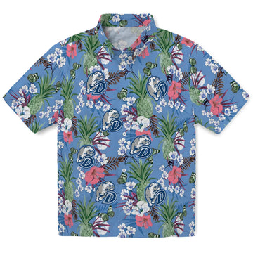 Drake Bulldogs Hawaiian Shirt - Pineapple Bouquet | Moonbestprint