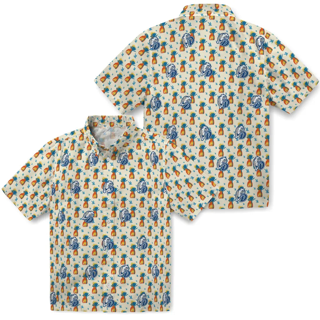 Drake Bulldogs Hawaiian Shirt - Pineapple Delight | Moonbestprint
