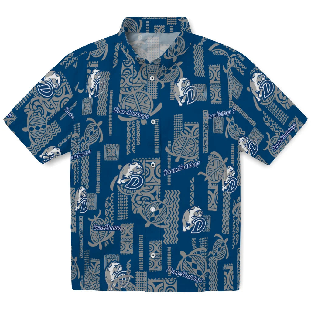 Drake Bulldogs Hawaiian Shirt - Turtle Lines | Moonbestprint