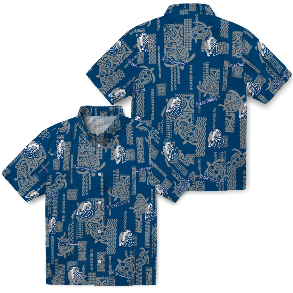 Drake Bulldogs Hawaiian Shirt - Turtle Lines | Moonbestprint