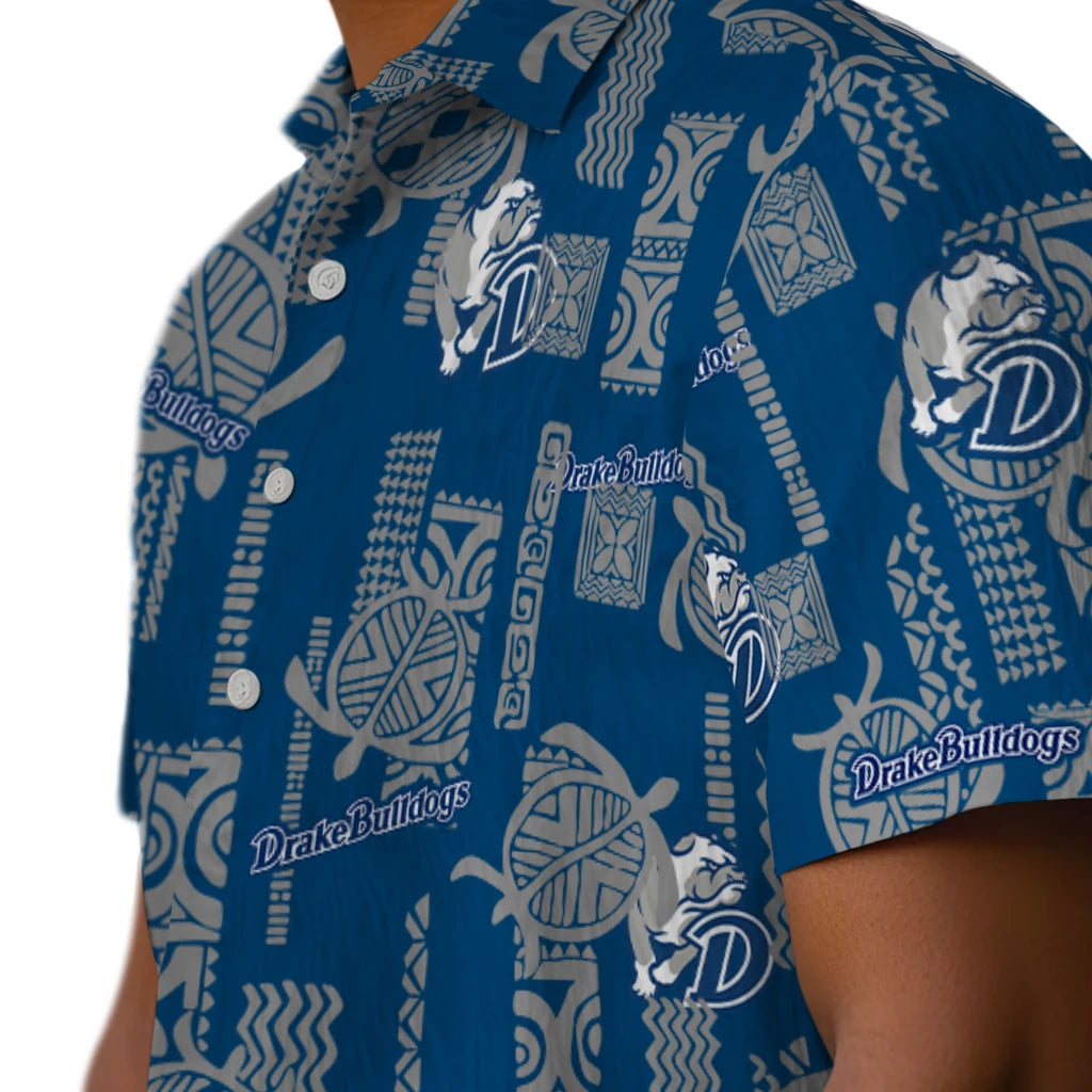 Drake Bulldogs Hawaiian Shirt - Turtle Lines | Moonbestprint