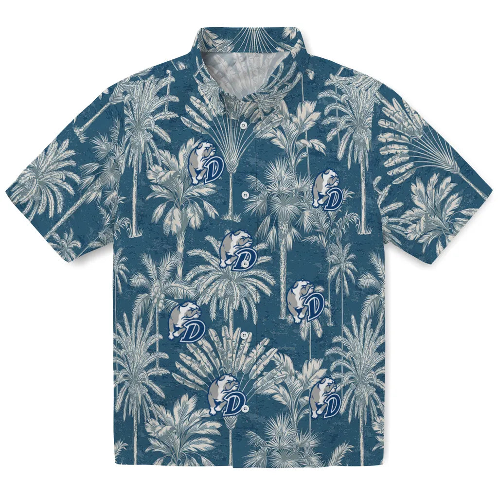 Drake Bulldogs Hawaiian Shirt - Vintage Palm Tree | Moonbestprint