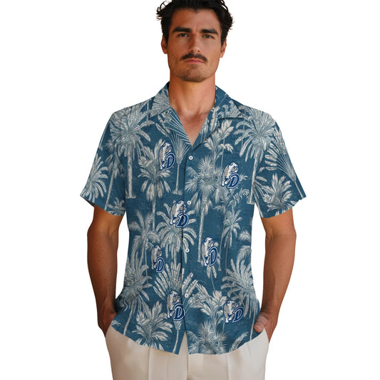 Drake Bulldogs Hawaiian Shirt - Vintage Palm Tree | Moonbestprint