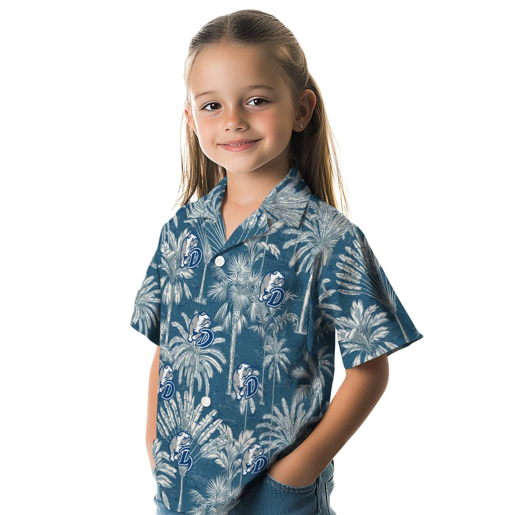 Drake Bulldogs Hawaiian Shirt - Vintage Palm Tree | Moonbestprint
