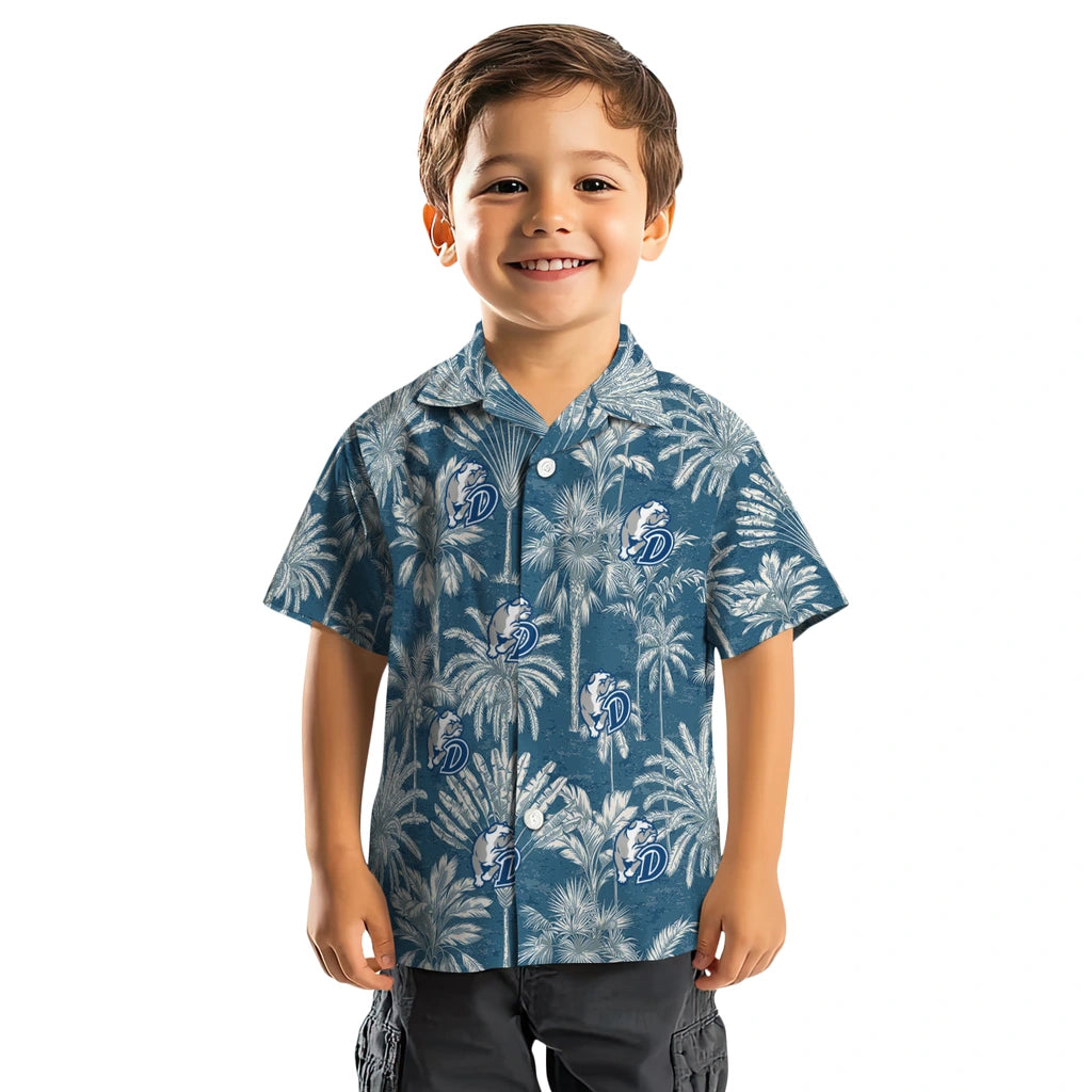 Drake Bulldogs Hawaiian Shirt - Vintage Palm Tree | Moonbestprint
