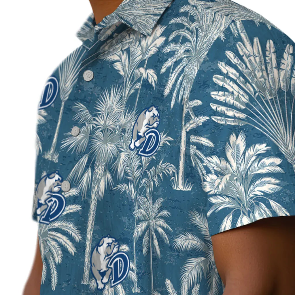Drake Bulldogs Hawaiian Shirt - Vintage Palm Tree | Moonbestprint