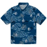 Drake Bulldogs Hawaiian Shirt - Wave Palm | Moonbestprint