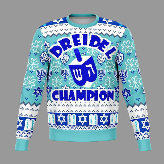 Dreidel Champ Funny Meme 2022 Design 3d Ugly Christmas Sweater ? Usalast