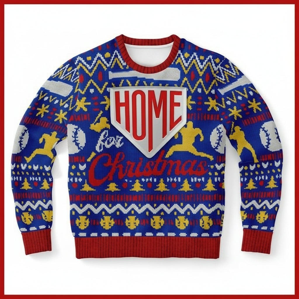 Driving Home For Tacky Baseball Lover Sports Lover 3d Ugly Christmas Sweater ? Usalast