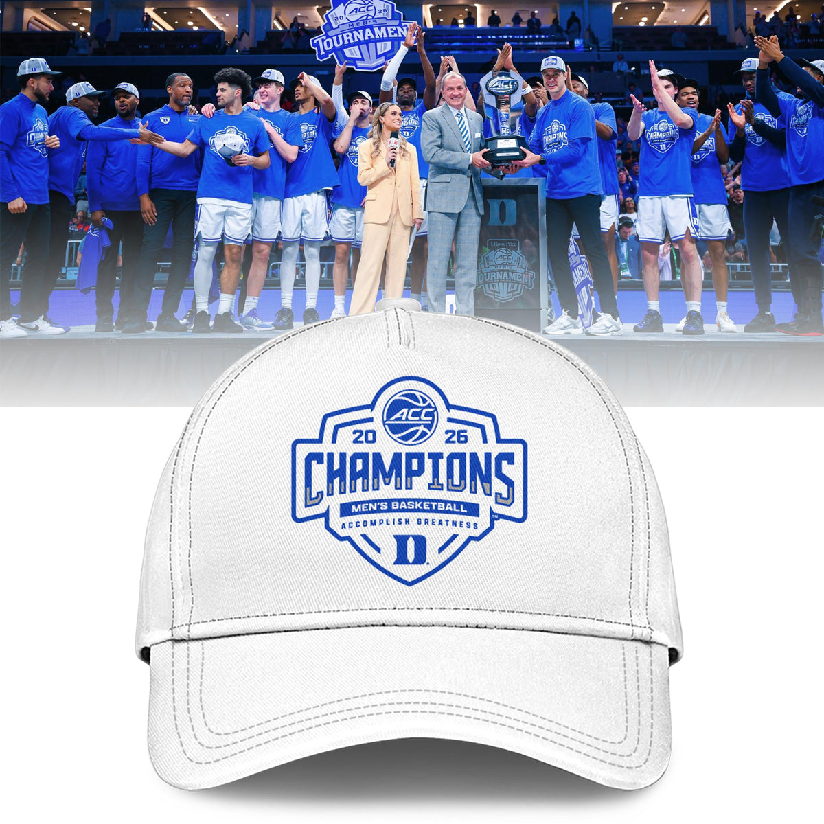 Duke 2026 ACC Men's Basketball Tournament Champions Locker Room T-shirt | NK79 Moonbestprint