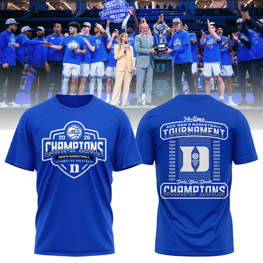 Duke 2026 ACC Men's Basketball Tournament Champions Locker Room T-shirt | VB50 Moonbestprint