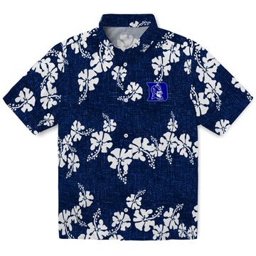Duke Blue Devils Hawaiian Shirt - 50th State Flower | Moonbestprint