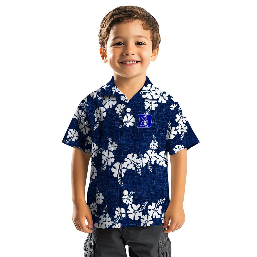 Duke Blue Devils Hawaiian Shirt - 50th State Flower | Moonbestprint