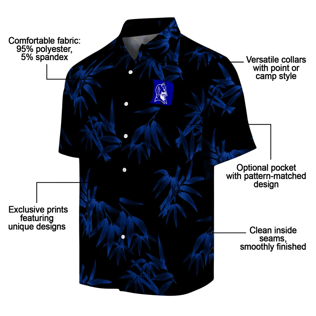 Duke Blue Devils Hawaiian Shirt - Bamboo Branches | Moonbestprint