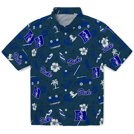 Duke Blue Devils Hawaiian Shirt - Beach Vibe | Moonbestprint