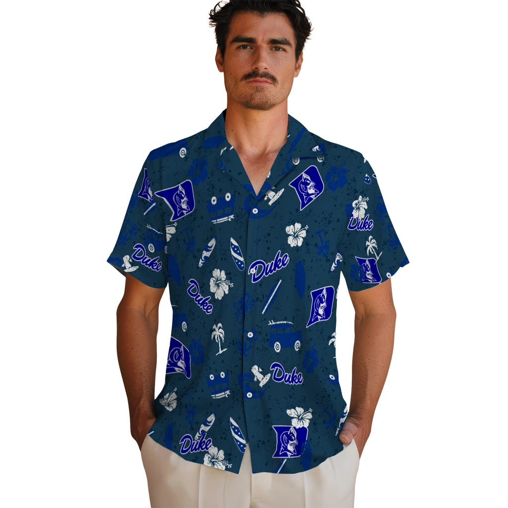 Duke Blue Devils Hawaiian Shirt - Beach Vibe | Moonbestprint