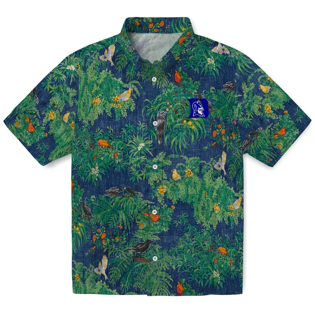 Duke Blue Devils Hawaiian Shirt - Bird Canopy | Moonbestprint