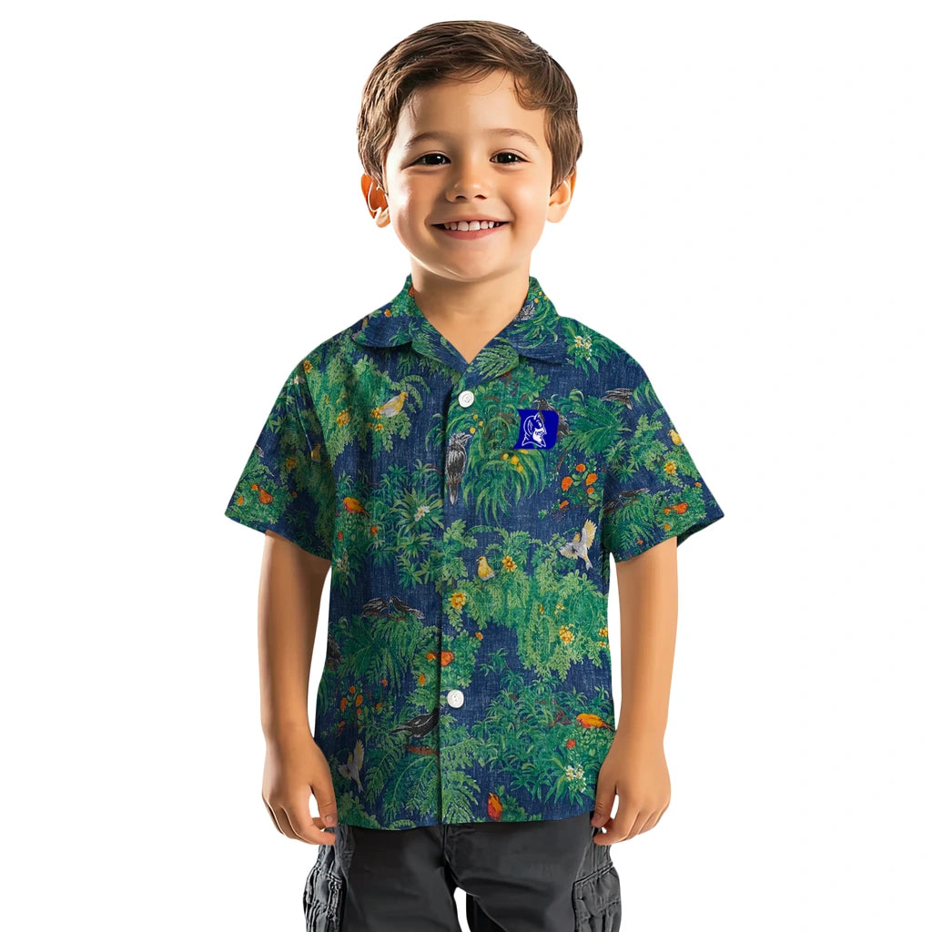 Duke Blue Devils Hawaiian Shirt - Bird Canopy | Moonbestprint