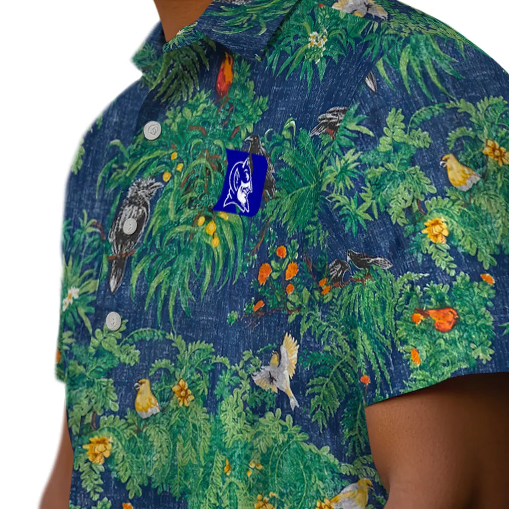 Duke Blue Devils Hawaiian Shirt - Bird Canopy | Moonbestprint